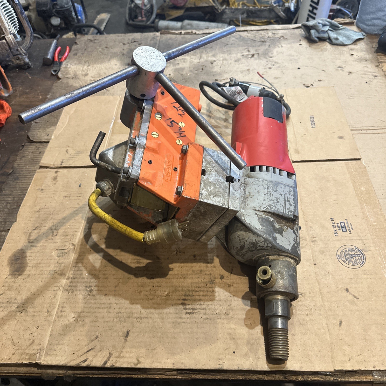 Milwaukee 4096 DymoDrill 2 Speed Core Drill Motor Rig 120 Volt 20 Amp 450-900RPM