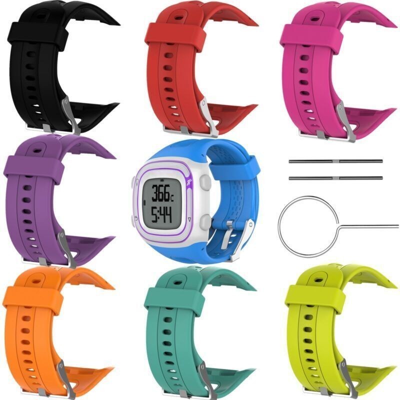 Silicone Replacement Wrist Band Strap for Garmin Forerunner 10 15 GPS Watch+Tool