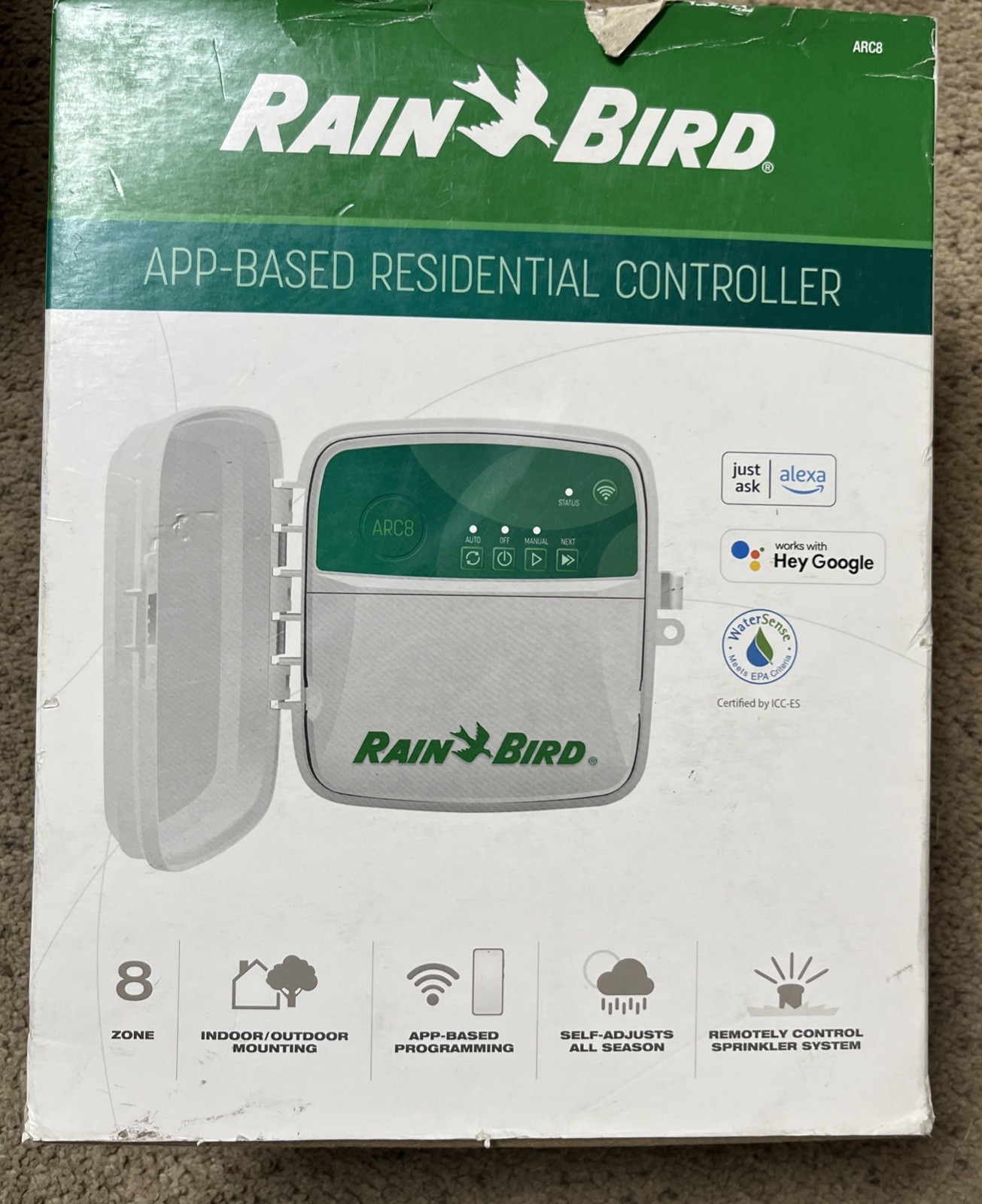 Rain Bird ARC8 8-Zone App Based Indoor/Outdoor Residential Irrigation Controlle