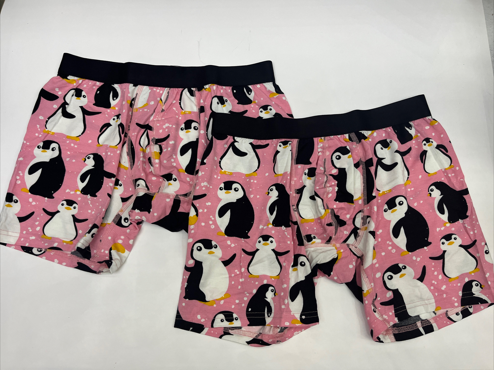 NEW MeUndies PINK PENGUINS boxer  Underwear Mens Size SMALL LOT OF 2