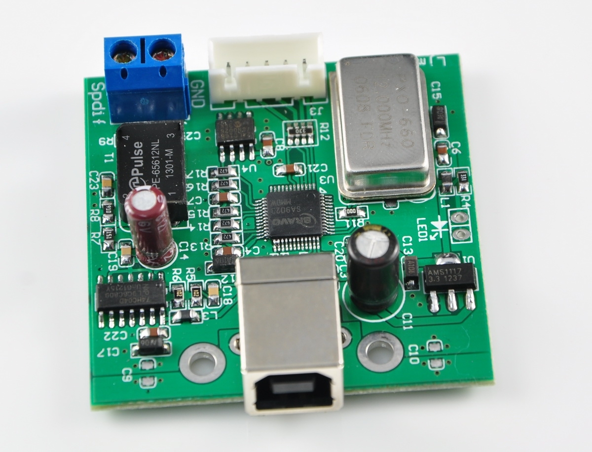USB to SPDIF coaxial I2S processor SA9023 support 24bit 96K for windows mac OSX