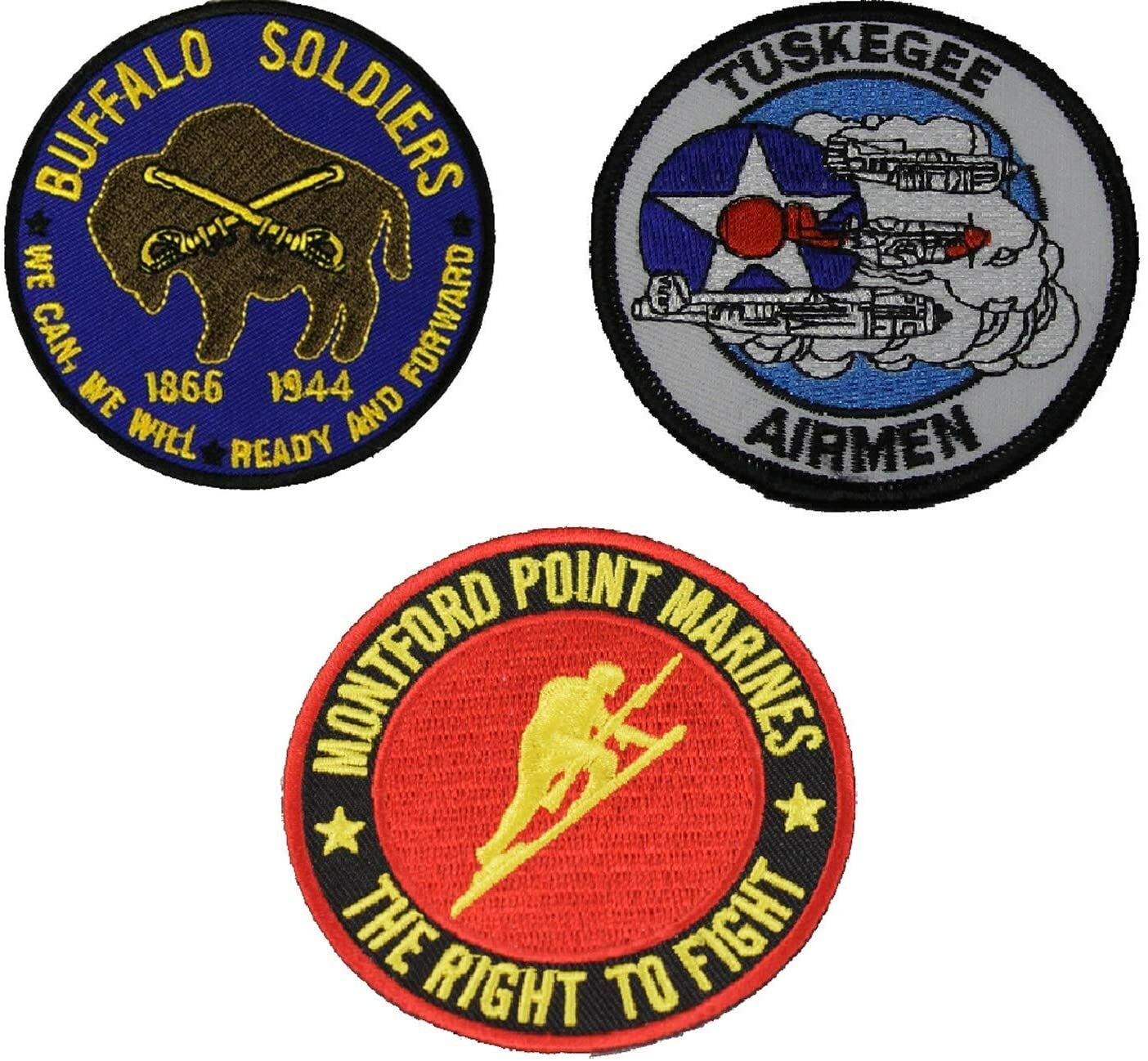 Military Black History Patch Set - Color - Veteran Owned Business.