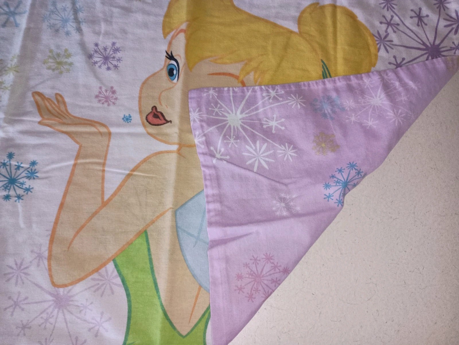 Vtg Tinkerbell TINK Standard 21x29 Pillowcase
