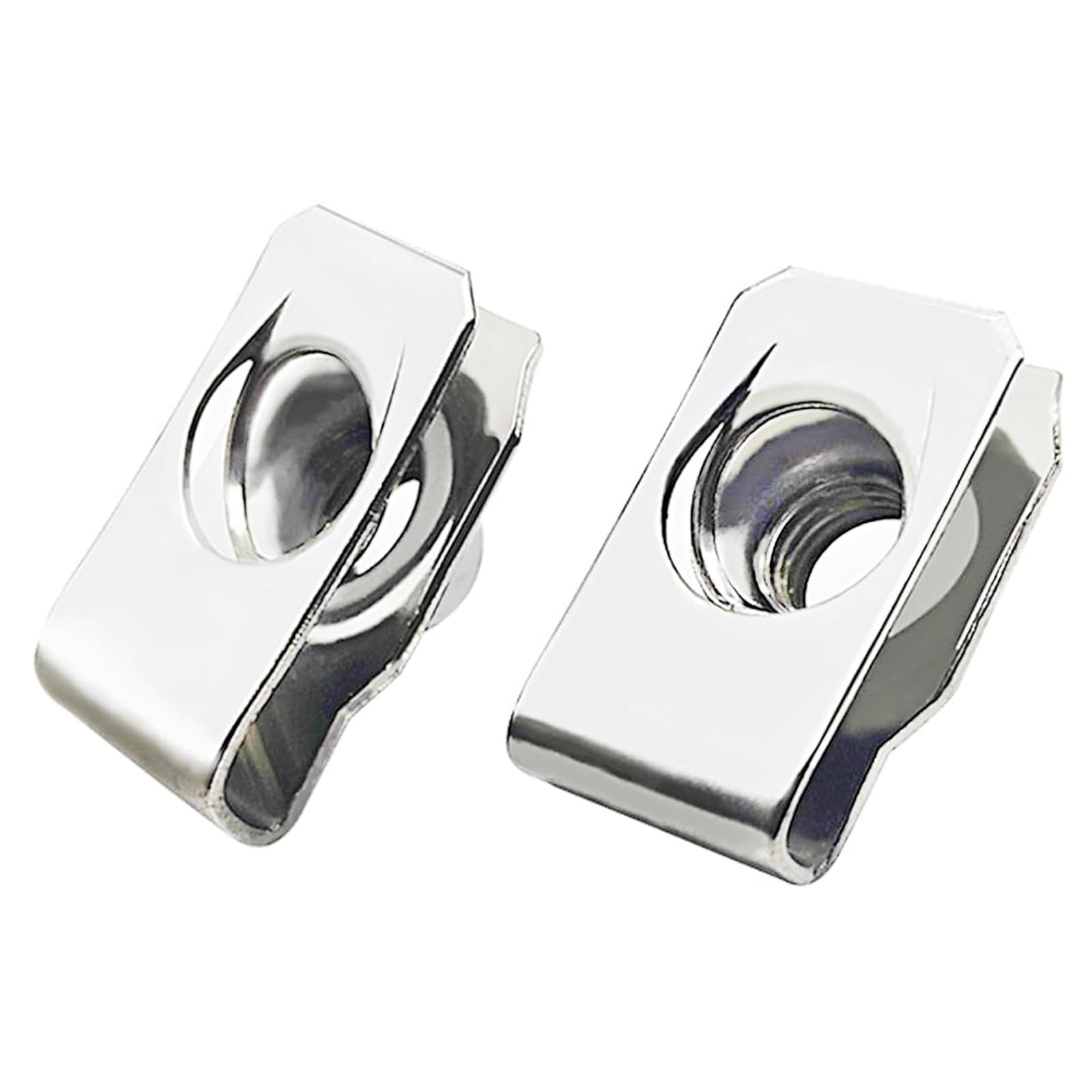1/4"-20 Regular Extruded U-Nut, U-Style Clip-On Nuts, Stainless Steel 18-8 (3...