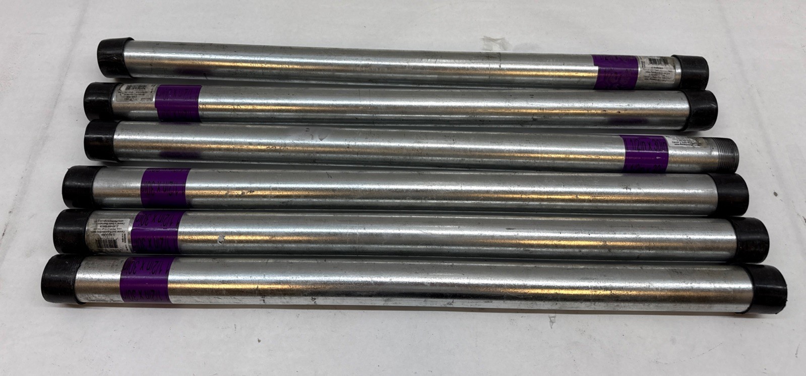 Southland 1-1/2 In.x 30 In.Carbon Steel Threaded Galvanized Pipe 567-300DB Qty 6
