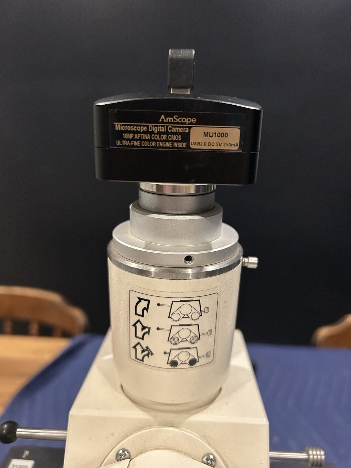 Zeiss Axioskop & AmScope MU1000 10MP USB 2.0 Microscope Digital Camera