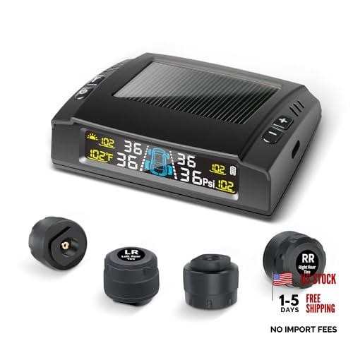 RV Tire Pressure Monitoring System, M23 Tire Pressure Monitor with 4 sensors