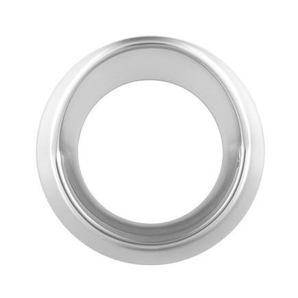 United Pacific 40707 Gauge Bezel Single, Liquid Silver, Small Gauge, with Visor