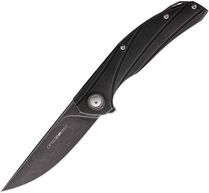 Viper Knives Anso Orso 2 FrameLock Knife Titanium Black SW 3.5" Black SW V5997TI