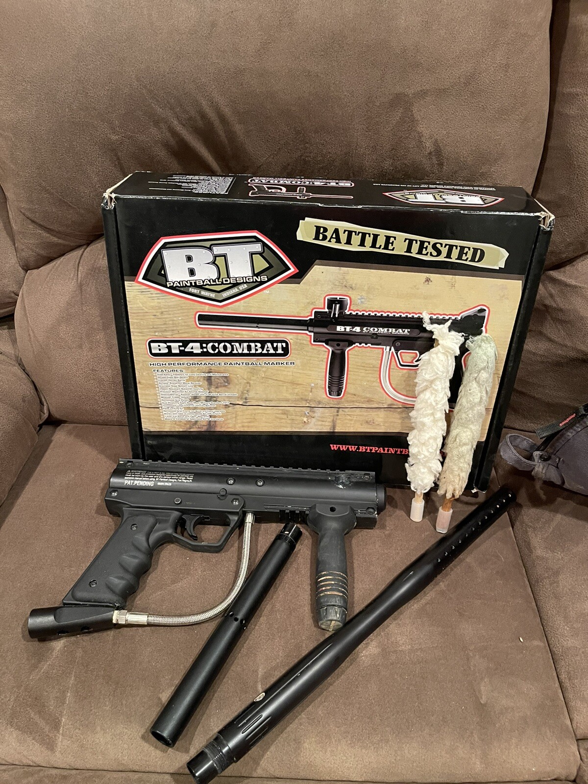 BT-4 Combat Paintball Gun With Adjustable Stock Attachment With Carry Bag