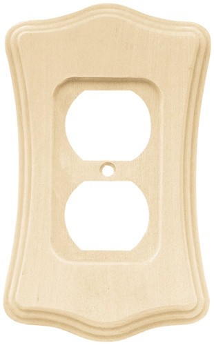 (5 Pack) Wood Scalloped Single Duplex - Unfinished (64637)