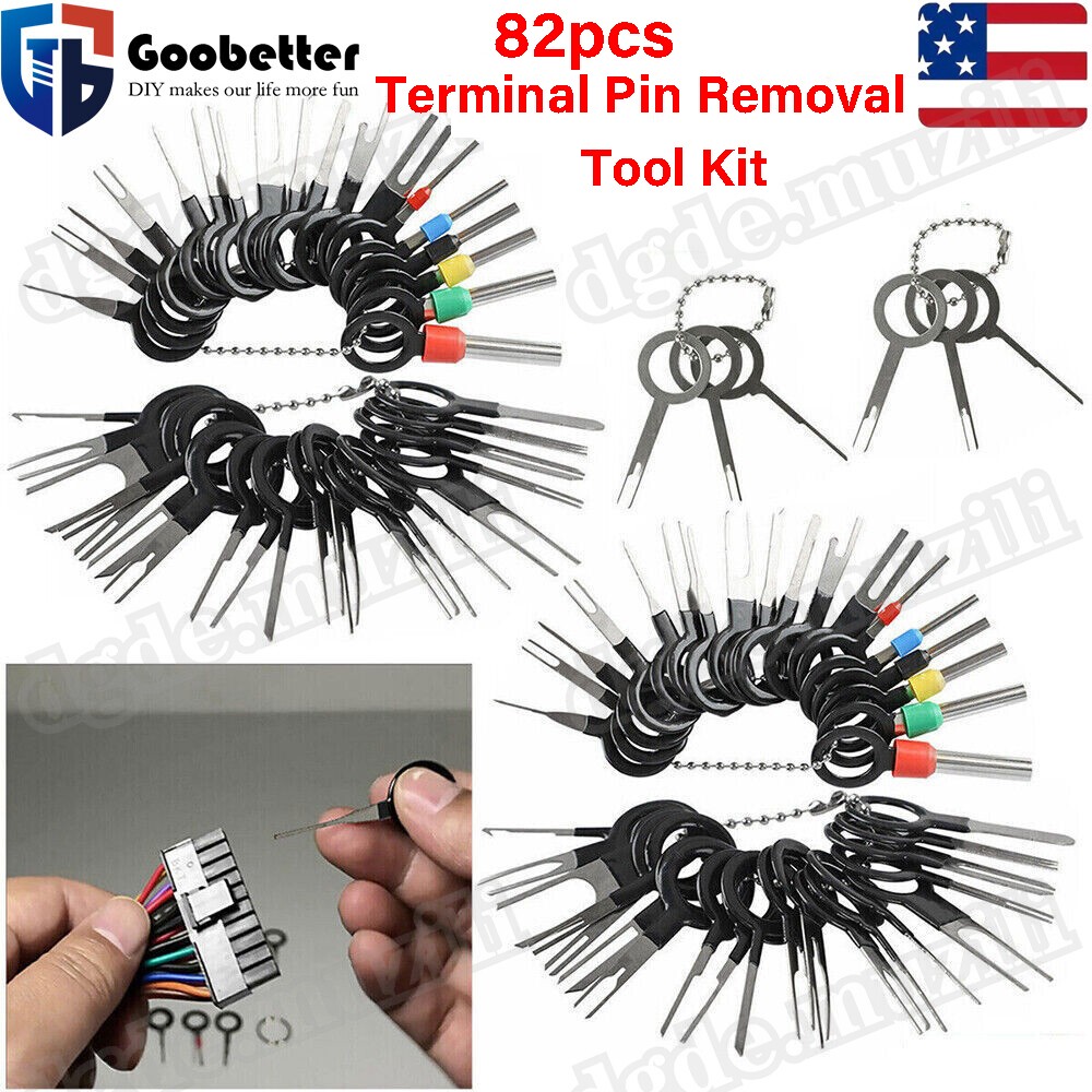 82pcs Pin Ejector Wire Kit Extractor Connector Puller Car Terminal Removal Tool