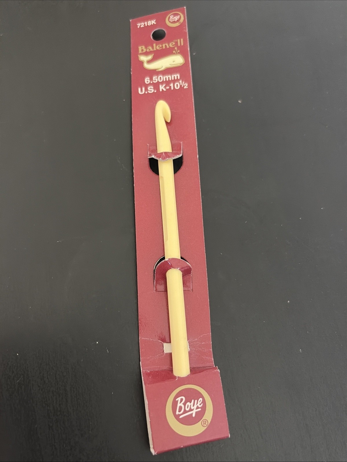 BOYE Balene II Size K 10 1/2 6.50mm Crochet Hook From 2003 New