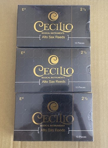 New: 3 BOXES OF Cecilio Alto Saxophone Reeds 2.5 – 10 Pack 30 TOTAL REEDS