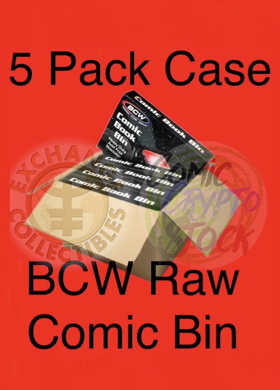 5 Pack BCW Raw Comic Book Storage Plastic Bin Box Stackable Boxes