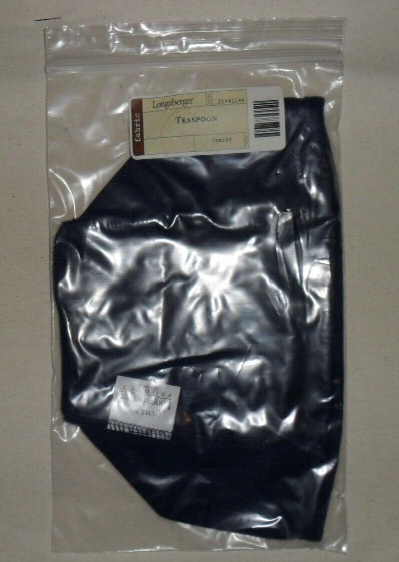 Longaberger Teaspoon Basket Fabric Liner in Indigo #21491144 NEW