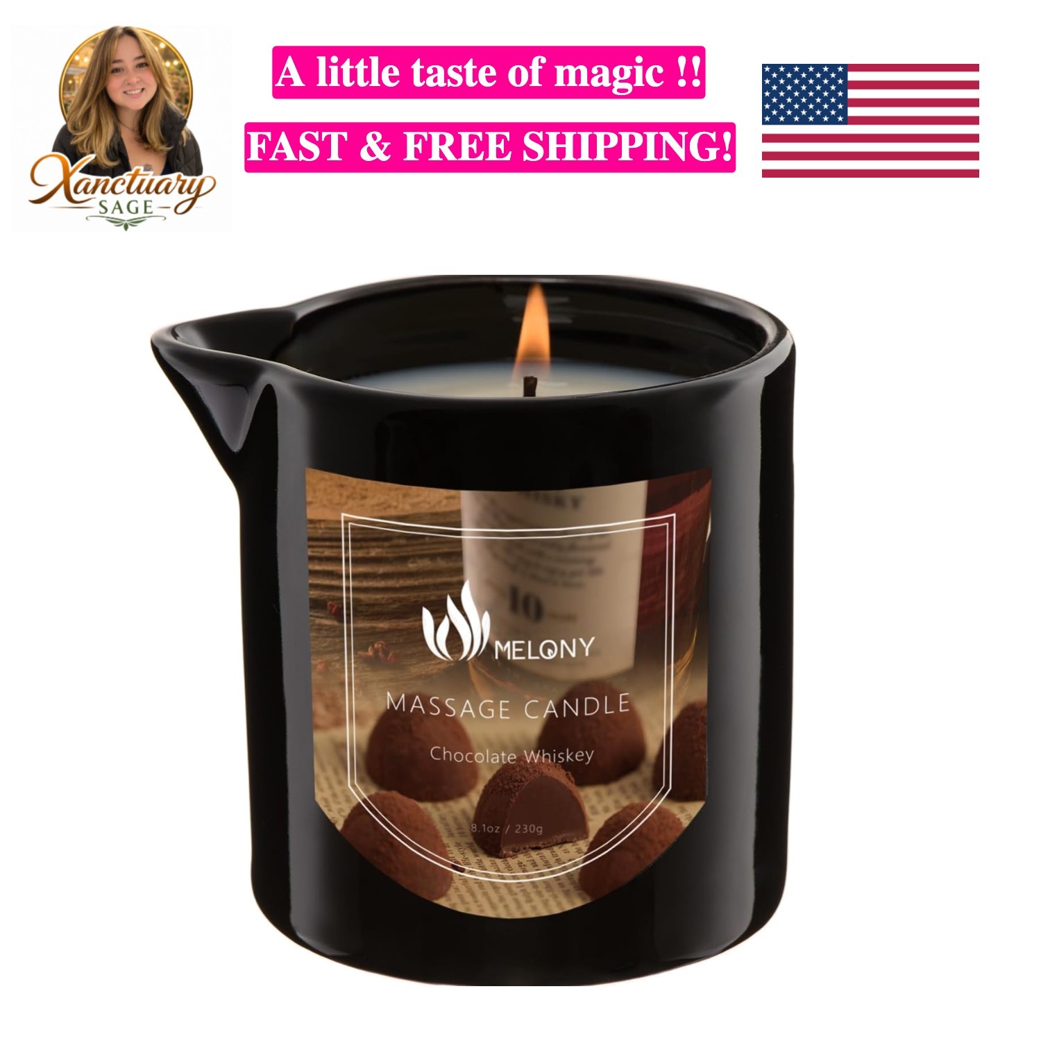 Massage Oil Candle | Great for Calming, Soothing and to Relax | with Natural ...