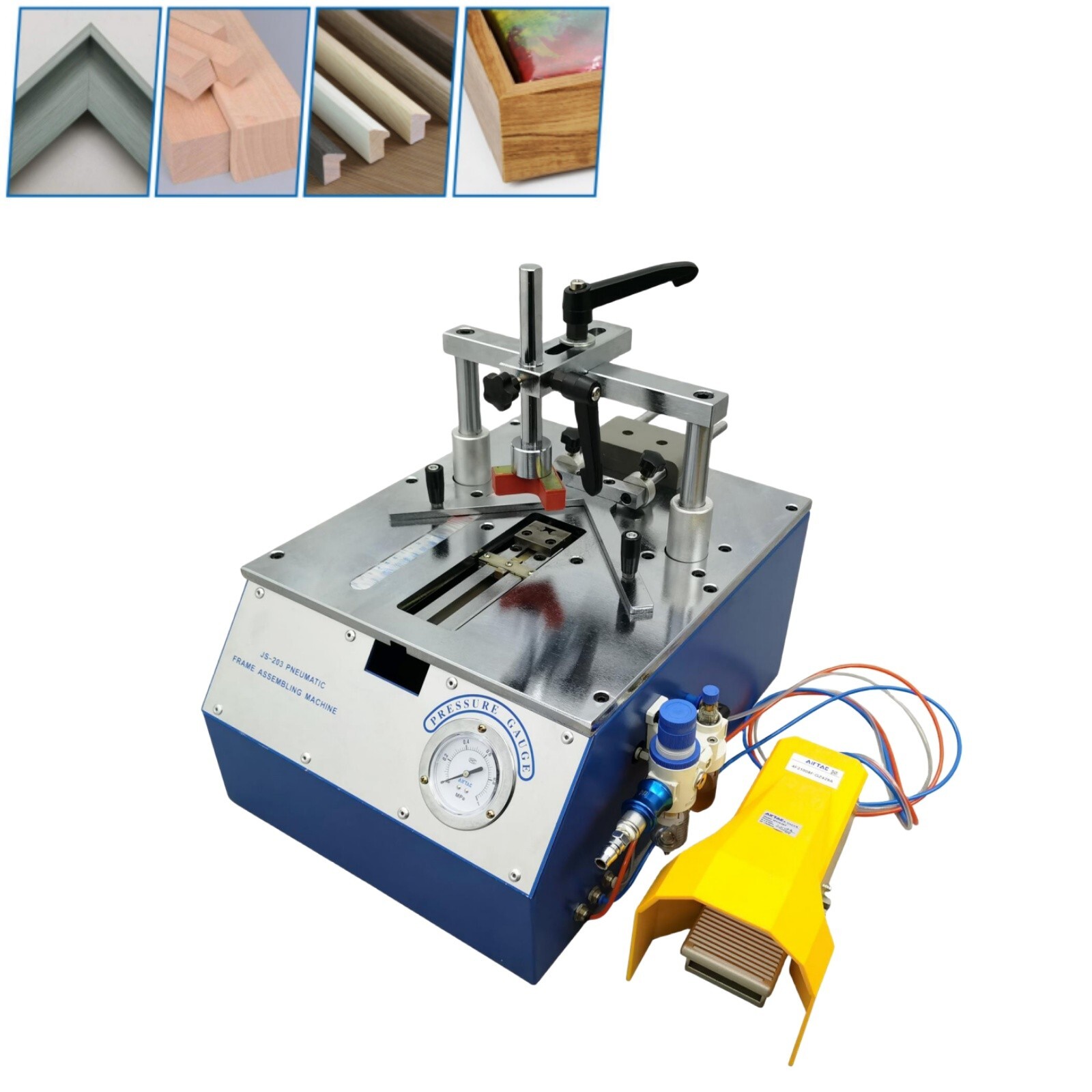 Pneumatic Picture Frame Nail Angle Machine Wood Frame Stitching Nailing Machine