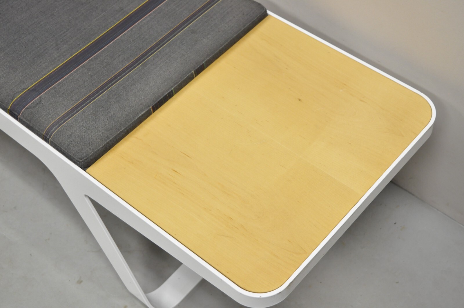 Contemporary Modern 72" White Steel Metal Entryway Bench w End Tables by WB Wood