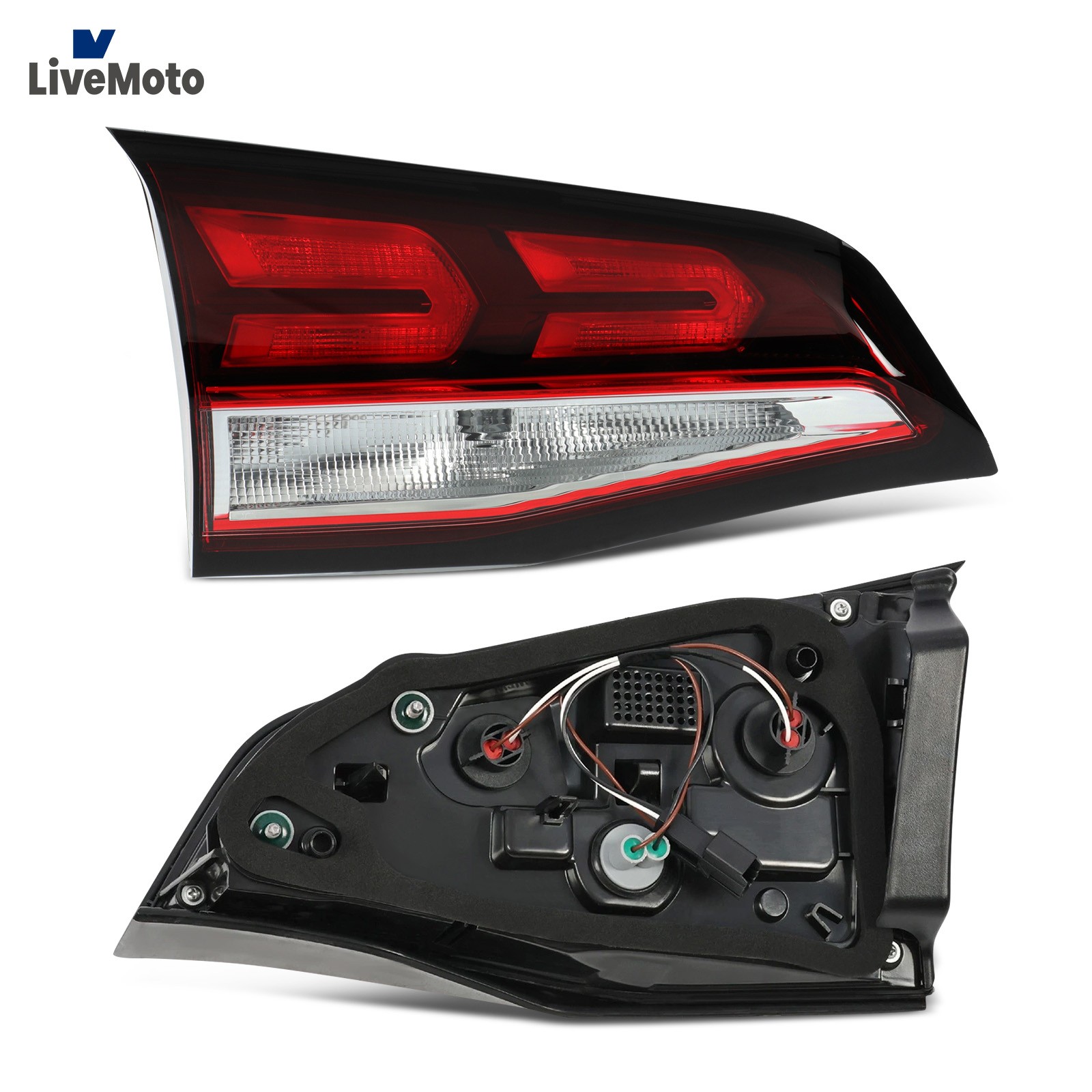 Halogen Tail Light Inner For 2022-2024 Chevy Equinox w/ Bulbs Left Driver Side