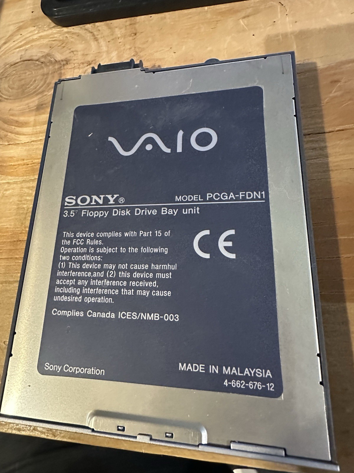 Sony PCGA-FDN1 3.5-inch 1.44MB Floppy Drive Bay unit PCGA-FDN1