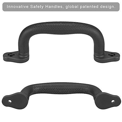 Set of 8 Safety Playground Handles, Swing Set Kids Safety Hand Black-8pcs