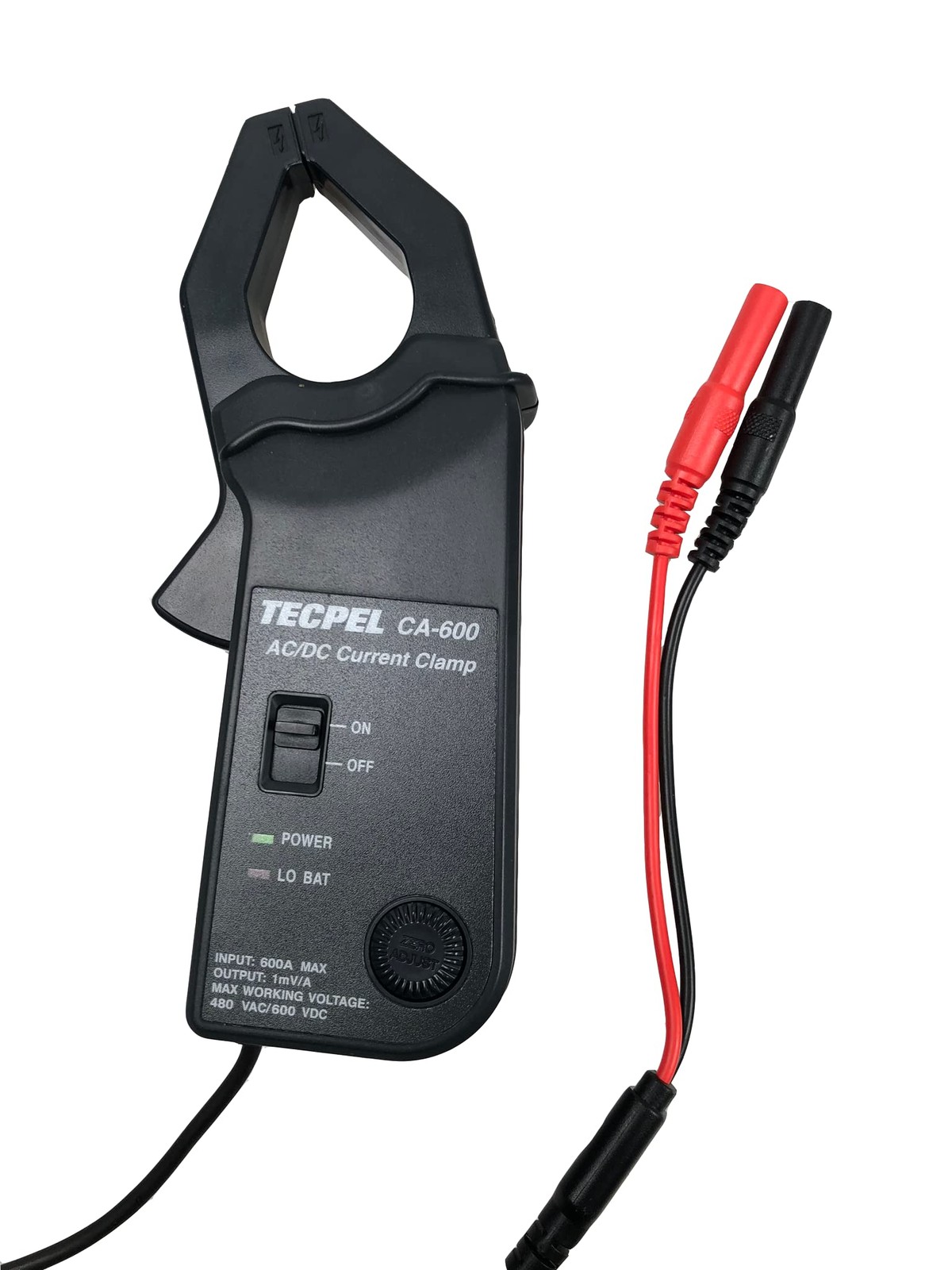TECPEL CA-600 AC/DC Current clamp Transmitter Probe 600A Black