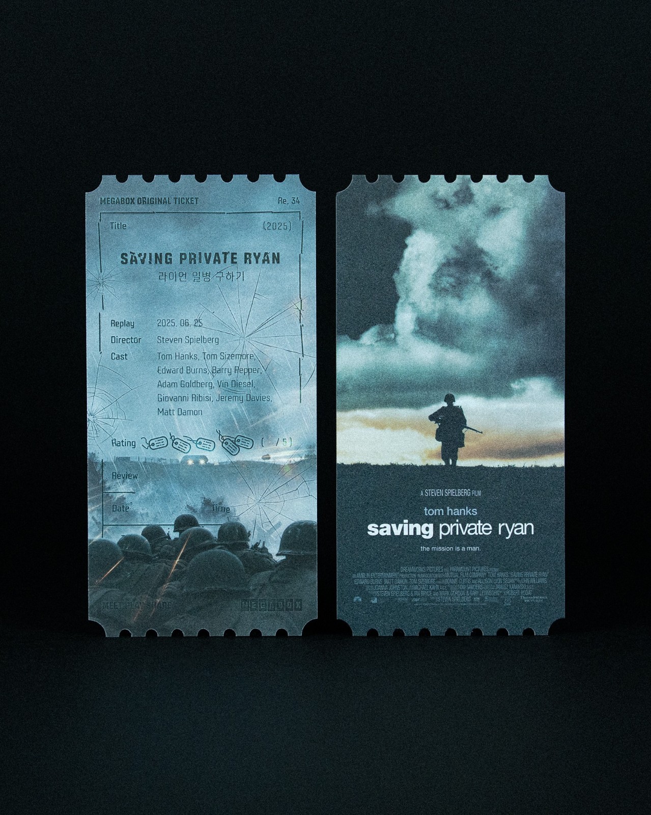 Saving Private Ryan korea Megabox Original Limited movie ticket（one D/S）