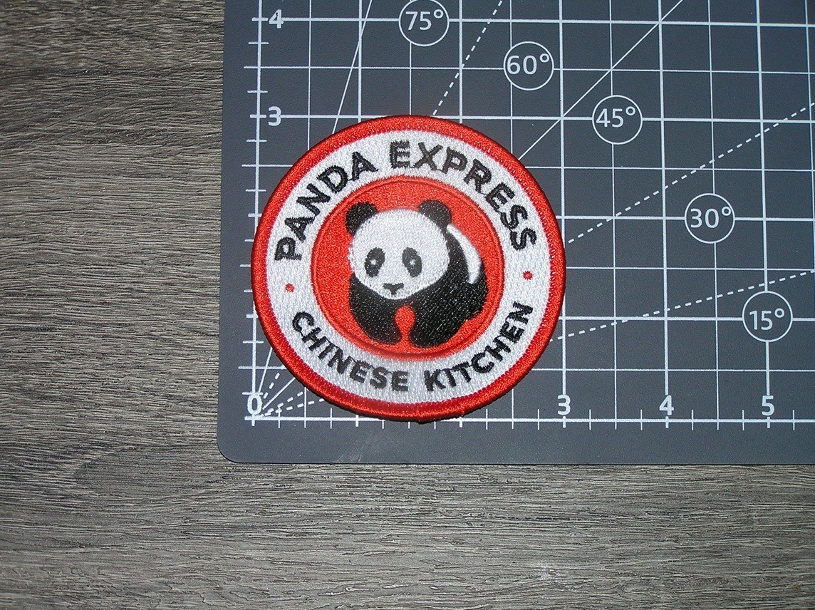 Panda Express Chinese Kitchen Embroidered Iron On Patch 3" x 3"