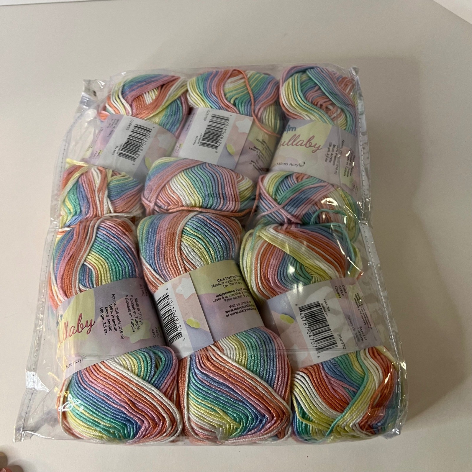 Mary Maxim Softest Ever Knit Baby Blanket Kit Yarn Instructions No 96989N NIP