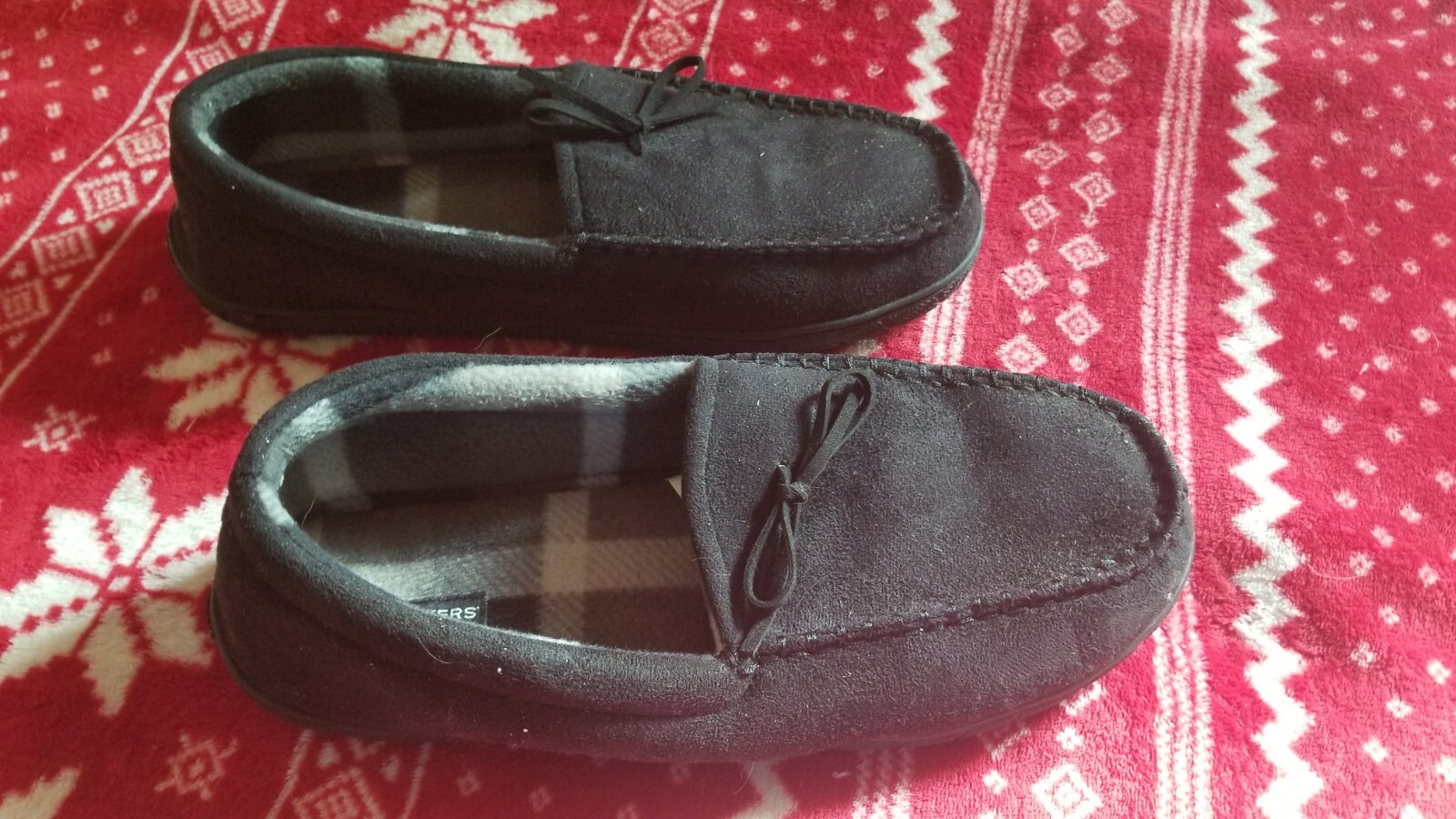 Dockers Memory Foam Insole Men's  Slippers ~ Black sz 11-12