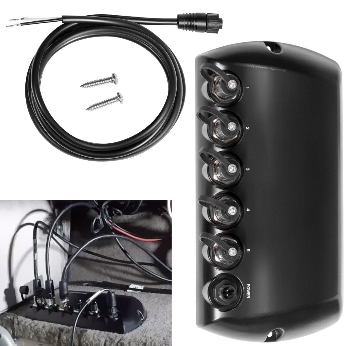 For All Helix 7/8/9/10/12 5 Port Ethernet Switch 408450-1 Replace for Humminbird