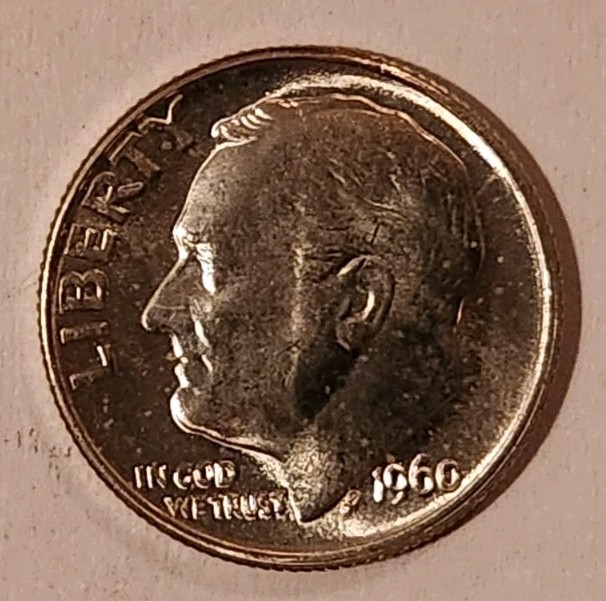 1960 P Roosevelt Dime Uncirculated 90% Silver