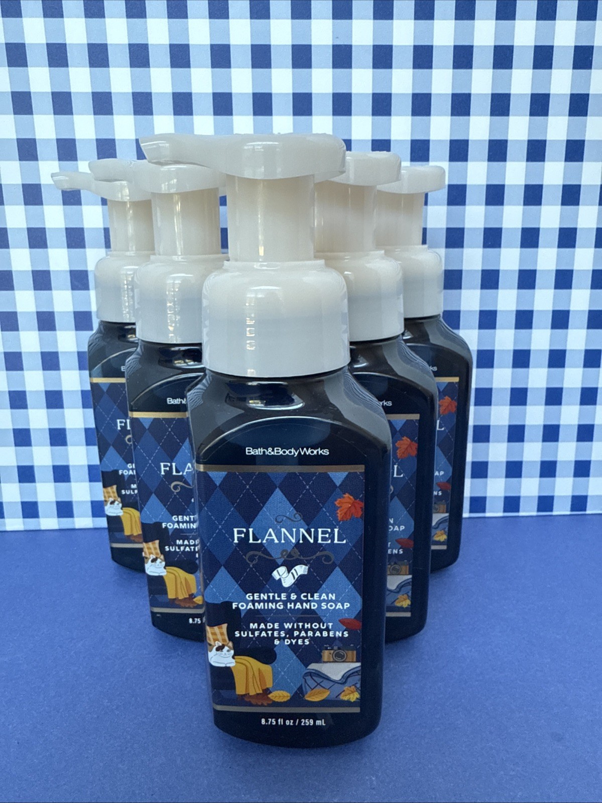 6X ~ Bath Body Works ~  FLANNEL  ~ Gentle Foaming Hand Soap