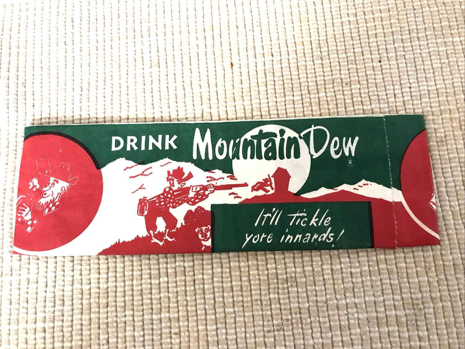 1974 MOUNTAIN DEW VINTAGE SODA JERK CAP HAT, GREAT CONDITION