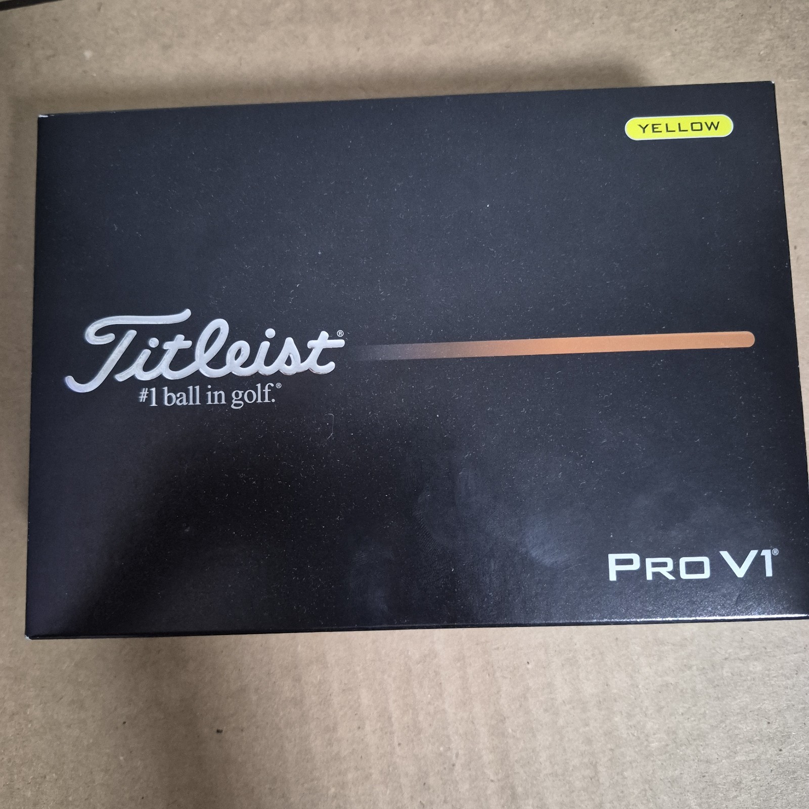 Titleist Pro V1 Golf Balls Dozen Box Brand New - Yellow
