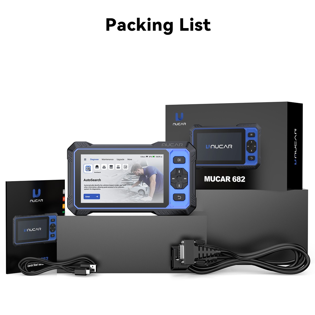 MUCAR 682 NEW Car Diagnostic OBD2 Scanner Full System 20+ Services Bidirectional