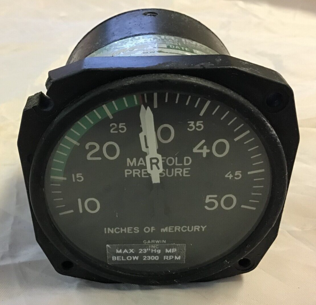 22-260-032 Garwin Dual Manifold Pressure Indicator Vintage