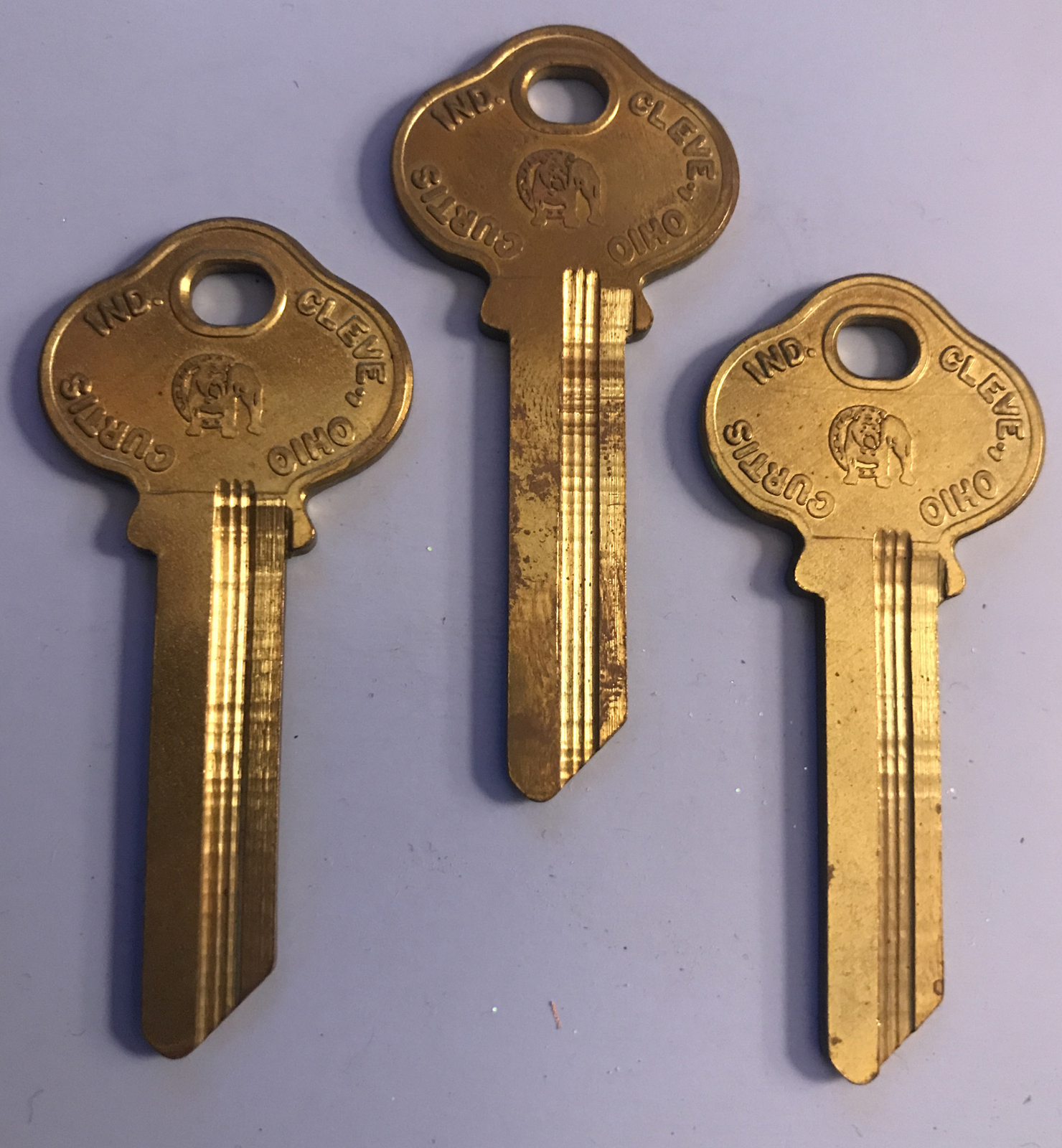 Vintage RARE Curtis Key Blank S6 Cleveland Ohio Bulldog Logo For Sargent Locks