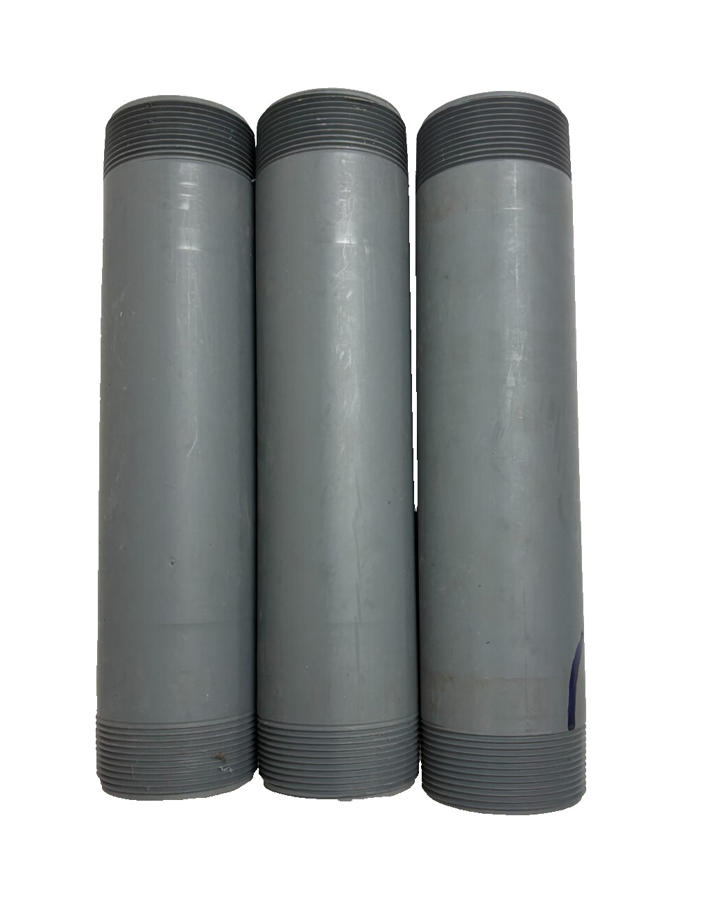 **LOT OF 3** PVC NIPPLES 10" X 2" NPT  2" INSIDE DIAMETER