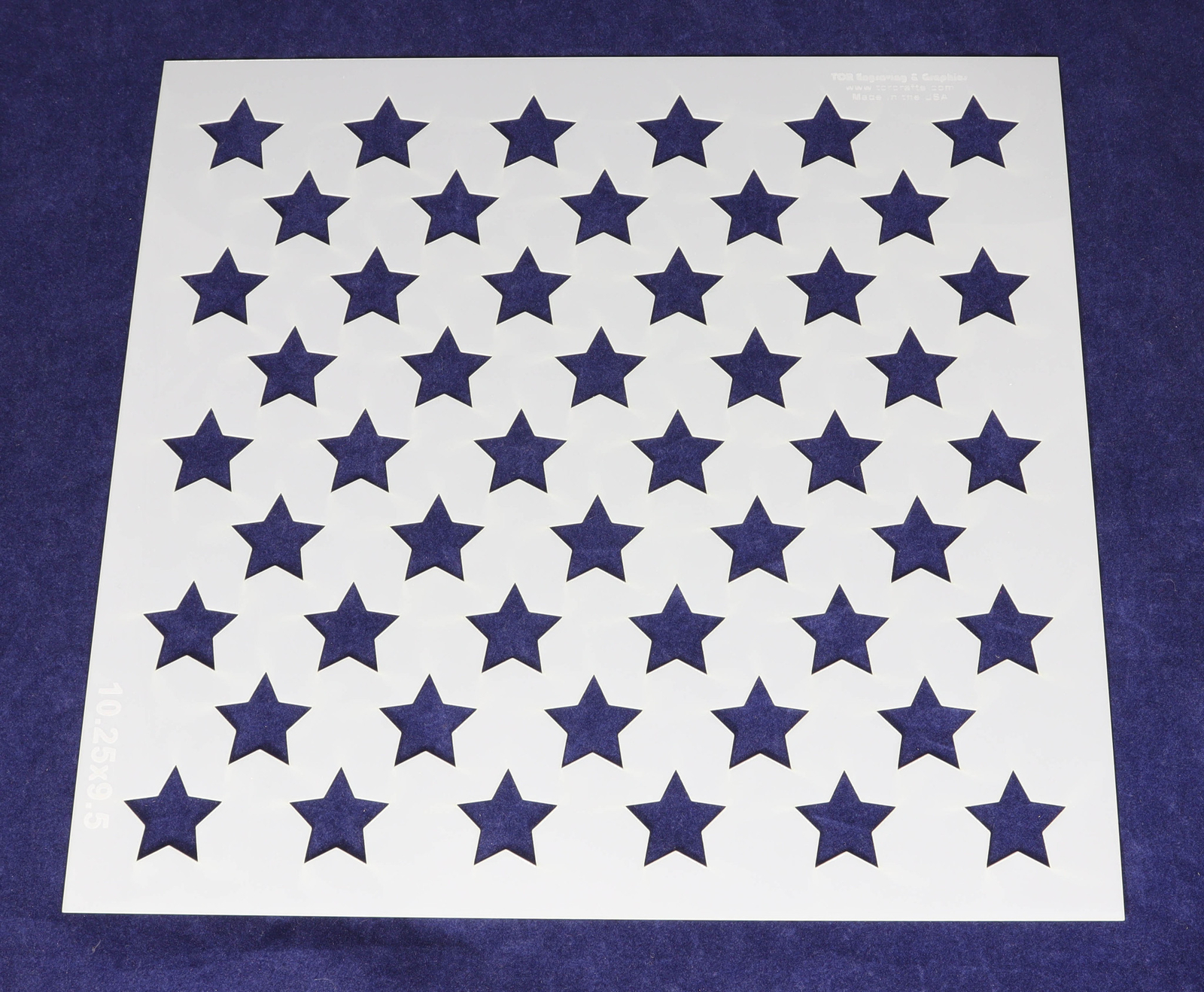 50 Star Field Stencil 14 Mil - 9.5 x 10.25" Long Star Field- Painting