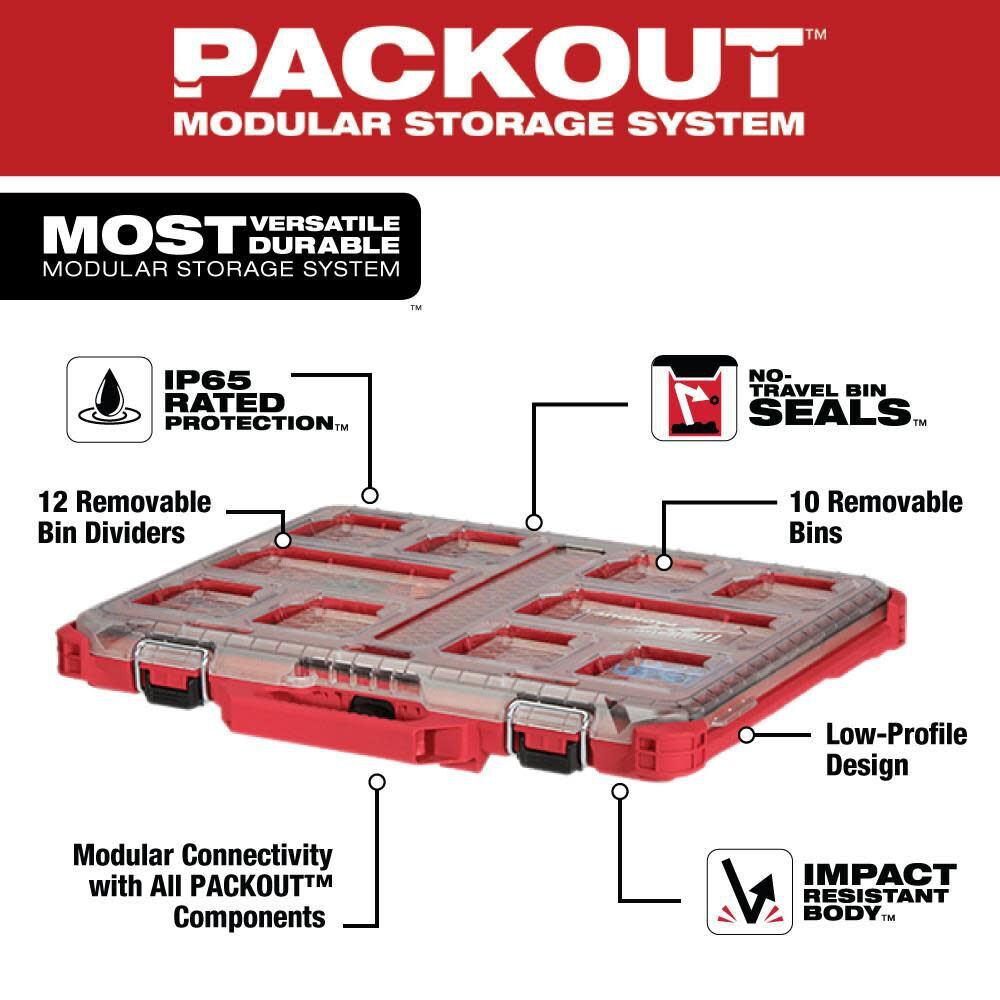 Milwaukee Packout Low-Profile Organizer