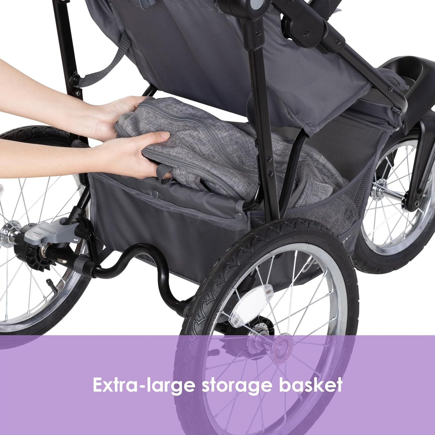 Journey Jogging Stroller in Stellar Grey - 5-Point Harness & Adjustable Canopy