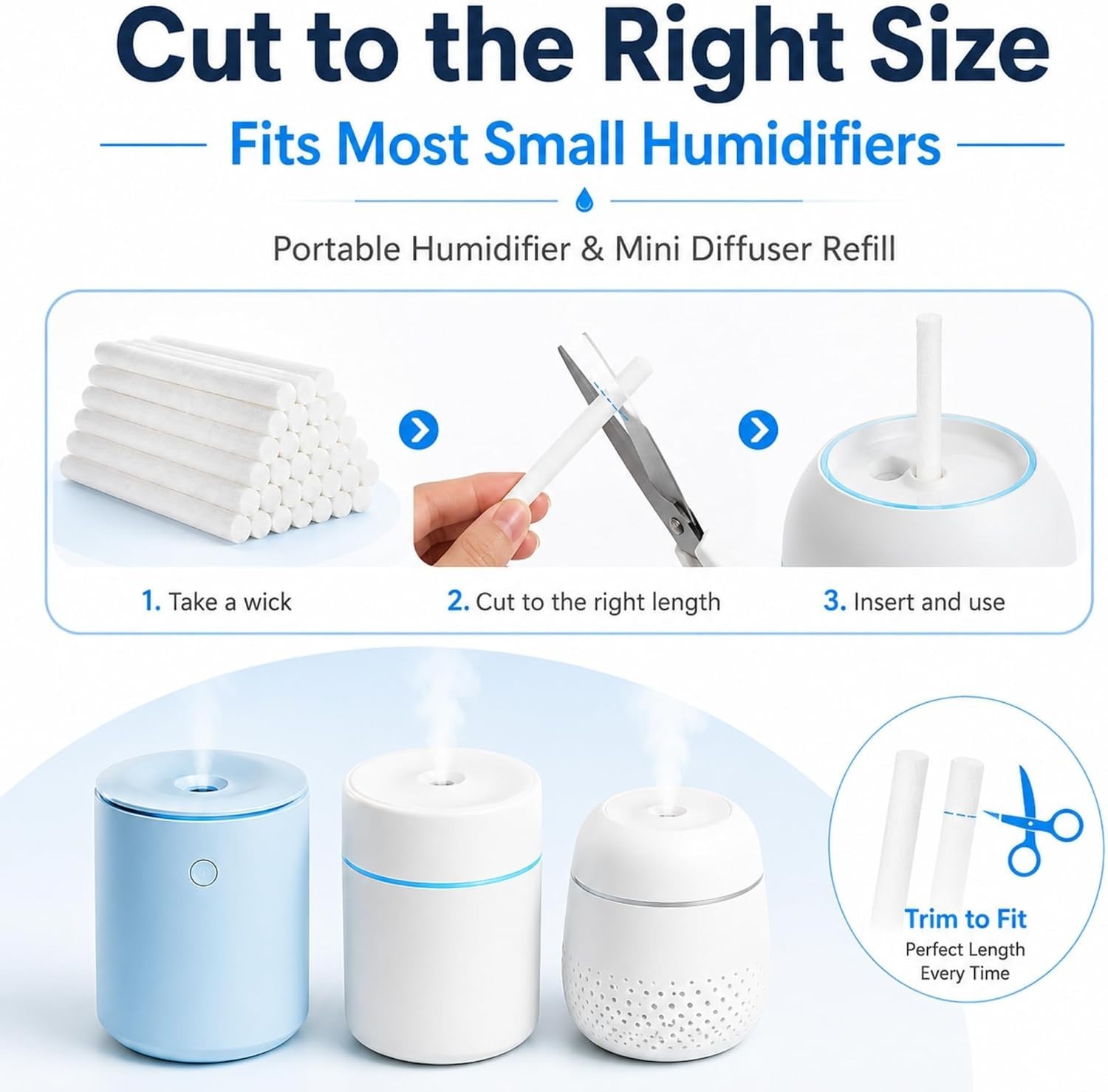 24 Mini Air Diffuser Cotton Wicks - The Ultimate Humidifier Refill Solution