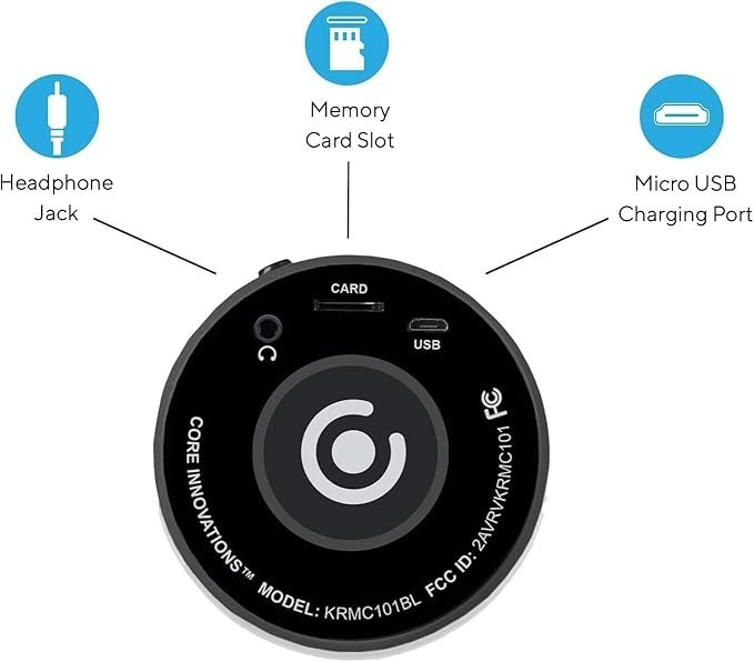 Core Innovations Wireless Bluetooth Karaoke Microphone, Built-in Speakers, HD