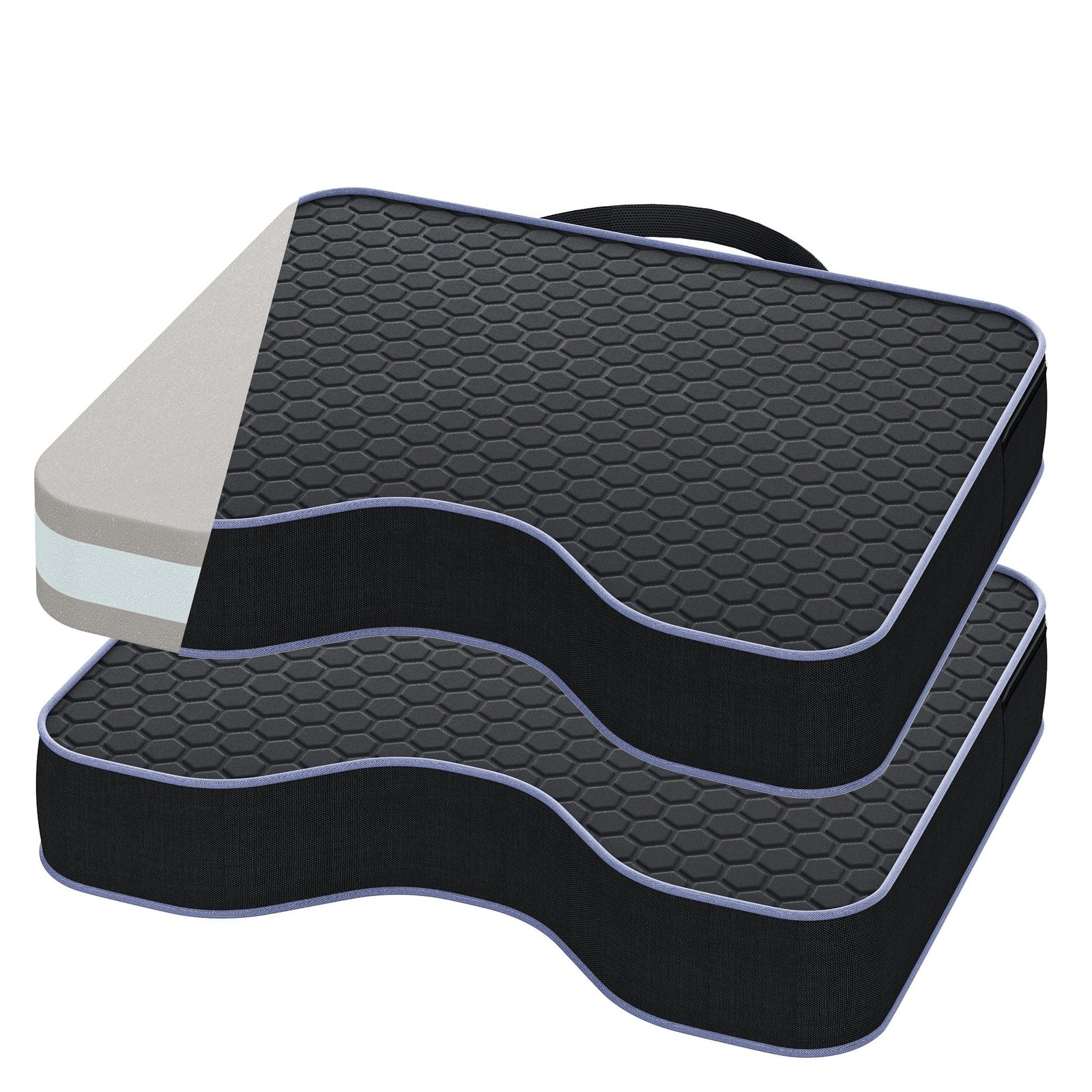 Stadium Seat Cushions for Bleachers 2 Pack - 3.15" Extra Thick Portable Bleacher