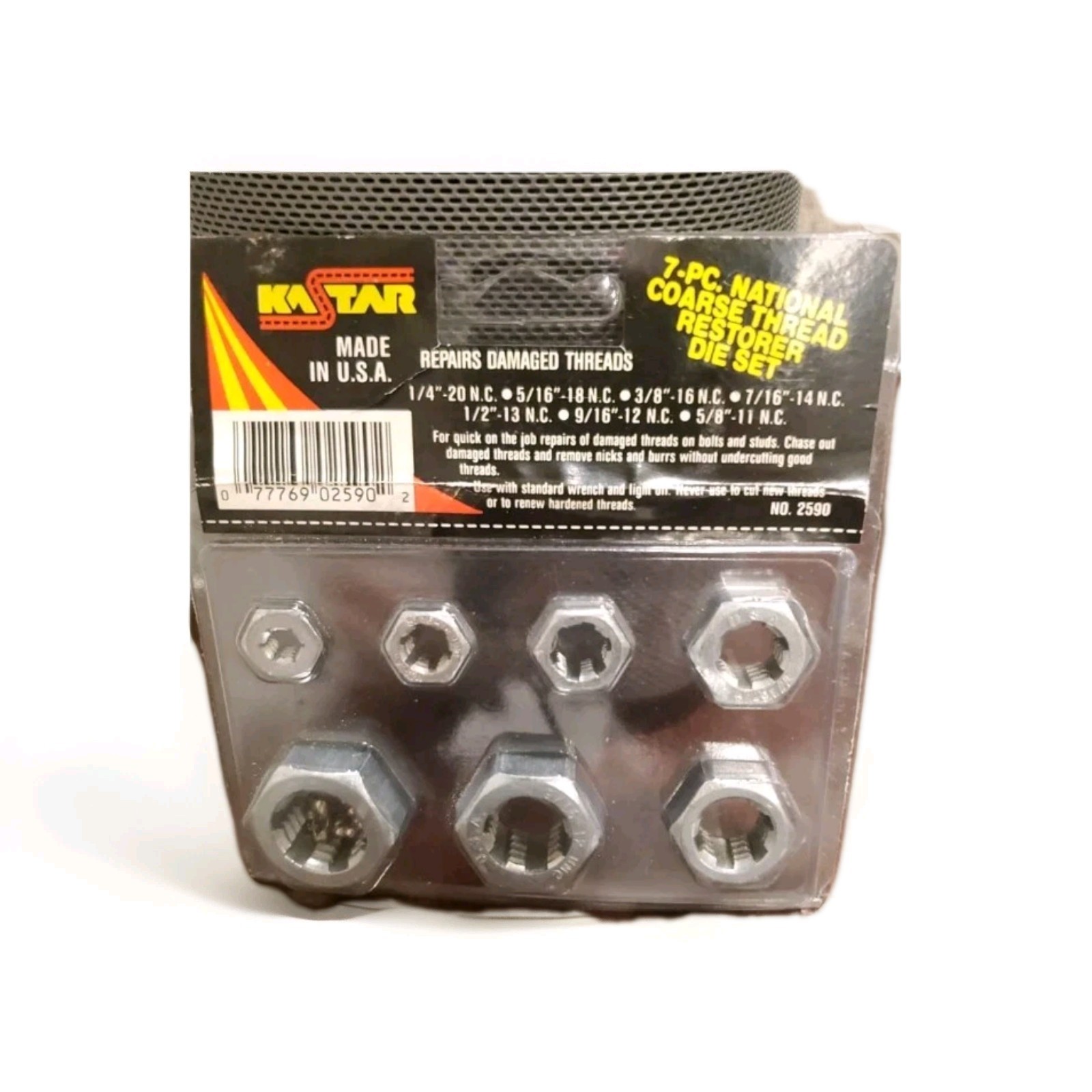 KA STAR 2590 7 piece NC Thread Restorer Die Set Tool MADE IN THE USA
