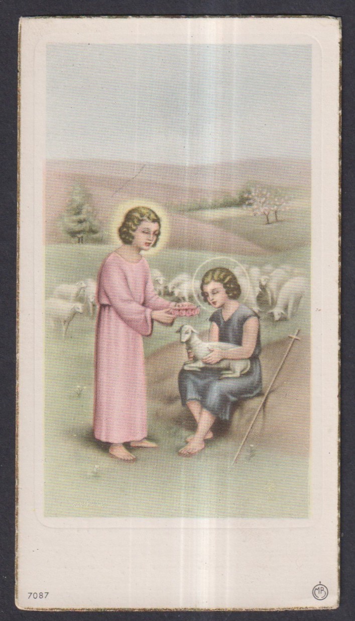 Holy card antique del Niño Jesus santino image pieuses estampa