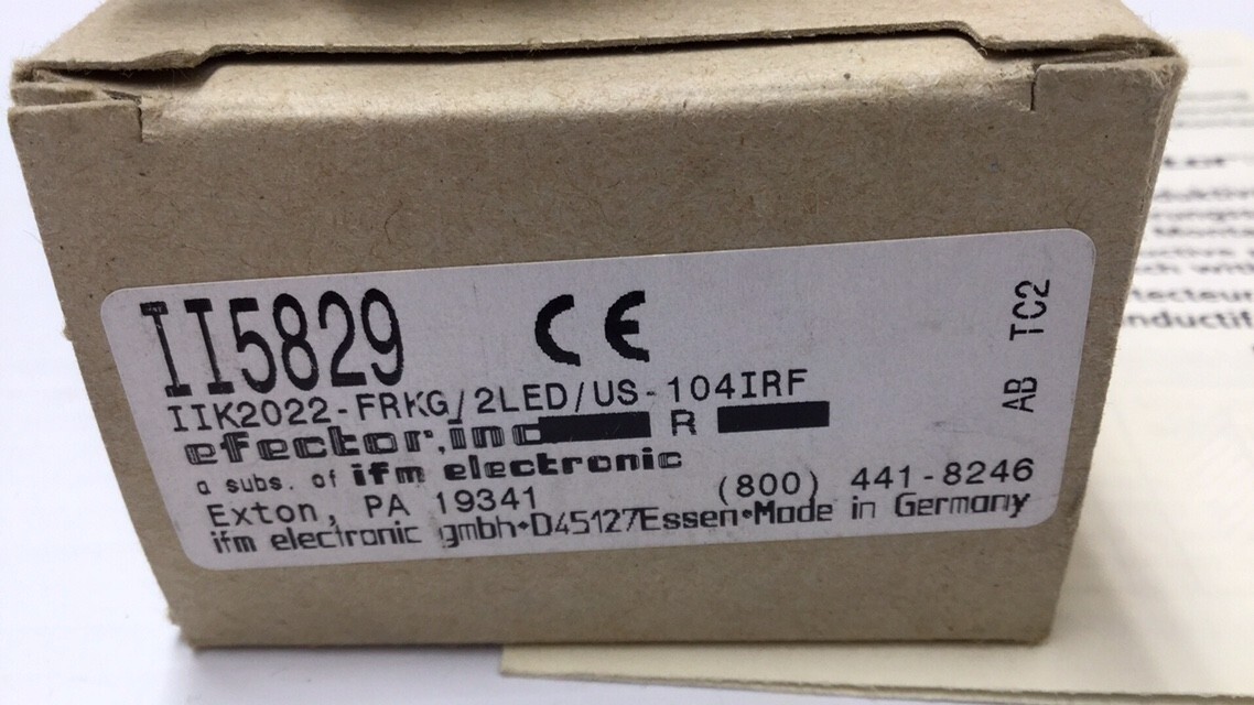 IFM Efector II5829 Proximity Switch FRKG/2LED/US-104IRF quadronorm plus