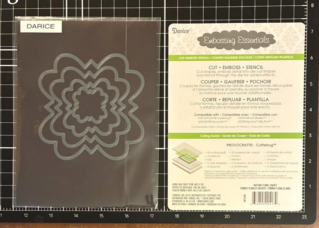 Darice Embossing Essentials Die Sets NESTING FLORAL SHAPES or SCROLL FRAME
